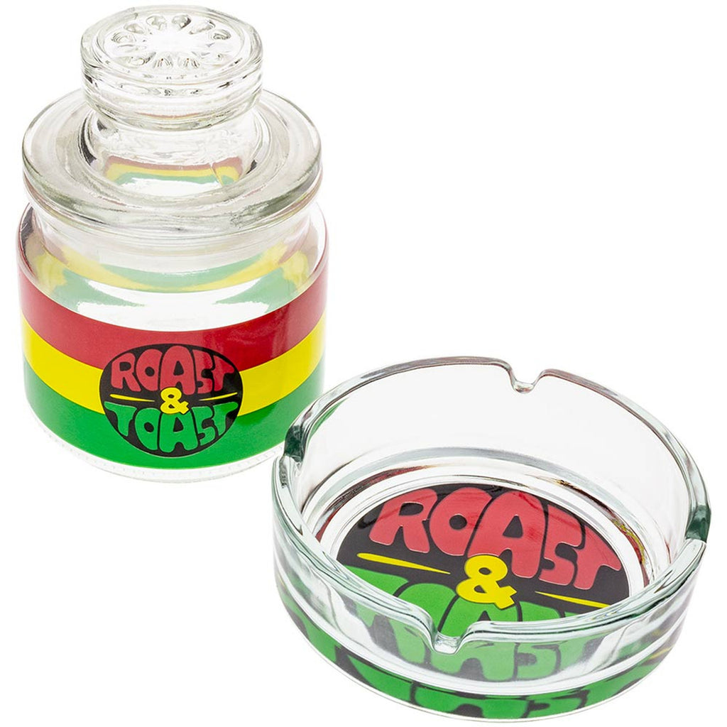 ROAST & TOAST ASHTRAY & STASH JAR SET