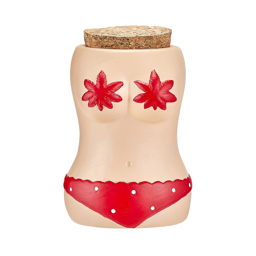 BIKINI STASH JAR W/ RED BIKINI