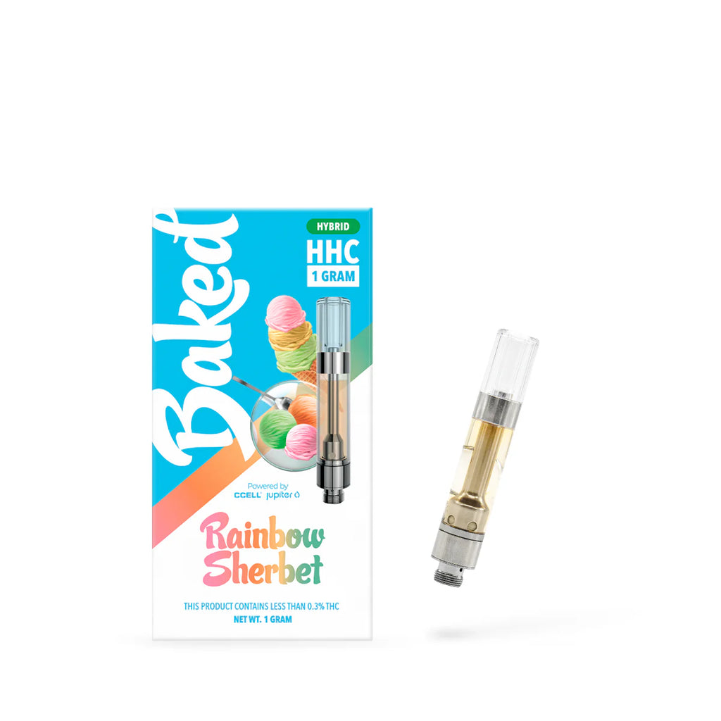 Baked 1 Gram HHC Cartridge RAINBOW SHERBET