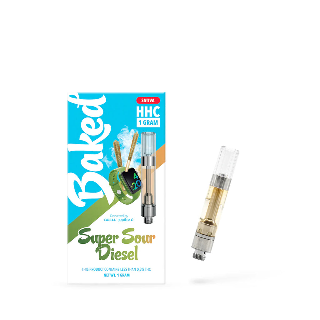 Baked 1 Gram HHC Cartridge SUPER SOUR DIESEL