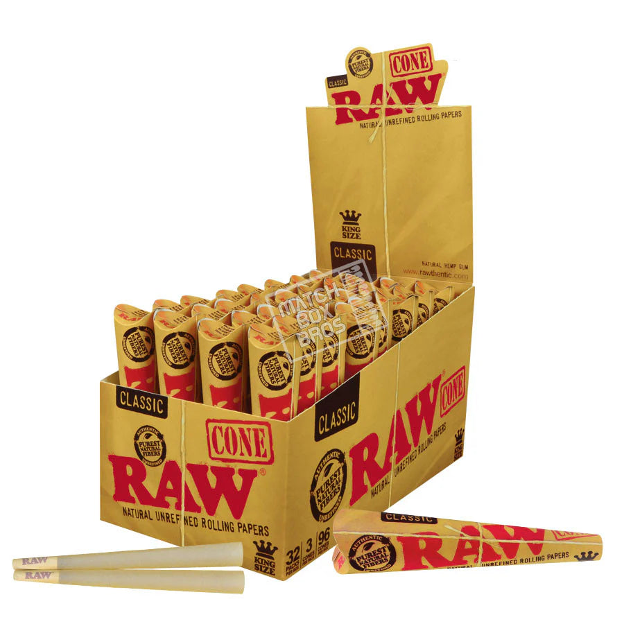 RAW Classic King Size Pre Rolled Cones (3 Pack)