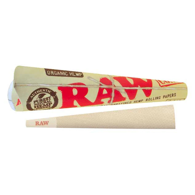 RAW Organic 1 1/4 Size Pre Rolled Cones (6 Pack)