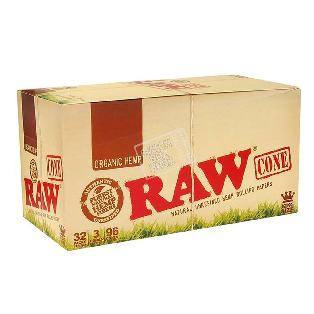 RAW Organic King Size Pre Rolled Cones (3 Pack)