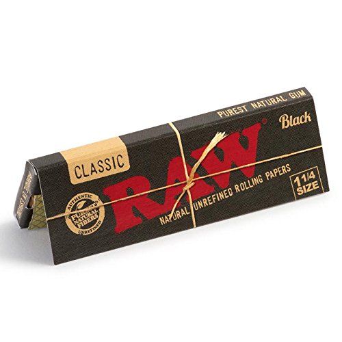 Raw Rolling Papers Classic Black 1-1/4